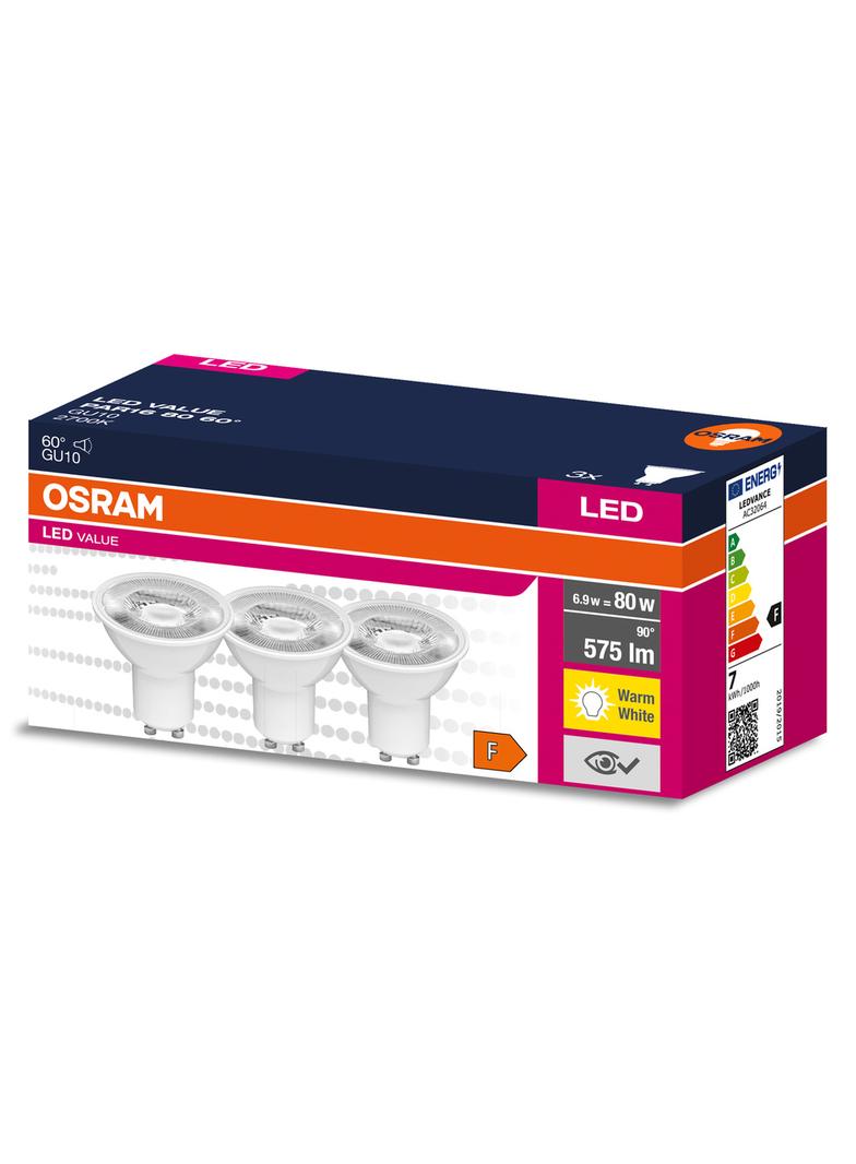 Lampa LED VALUE PAR16 80 60 6,9W/827 230V GU10 FS3 OSRAM