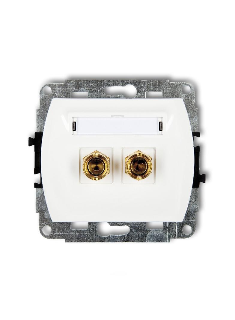 TREND Mechanizm gniazda głośnikowego pojedynczego (typu banan - czerwony i czarny, pozłacany, 4 mm2,