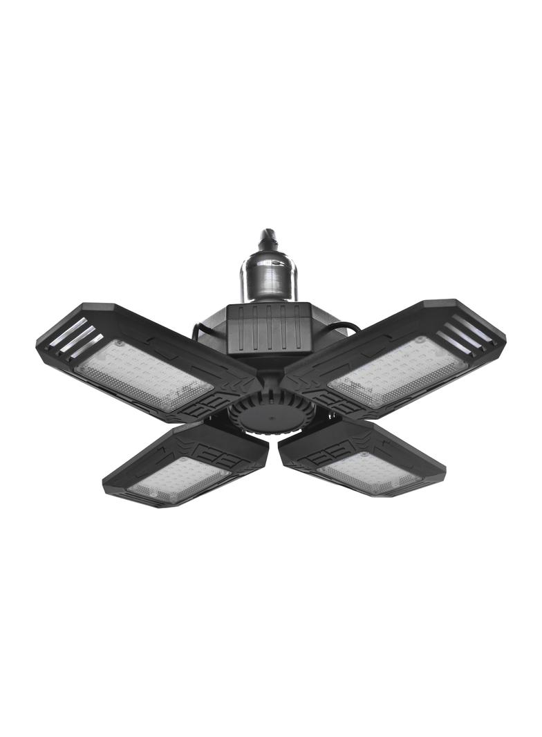 SYRIUSZ LED lampa warsztatowa składana 4-skrzydłowa, E27, 72W, 4000K, 6480lm