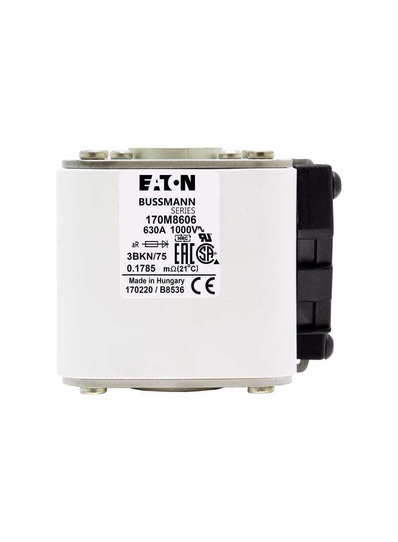 FUSE 630A 1000V 3BKN/75 AR Wkładka szybka 630A AC 1000V rozmiar 3 74x92x76 mm aR IEC UL 170M8606 EAT