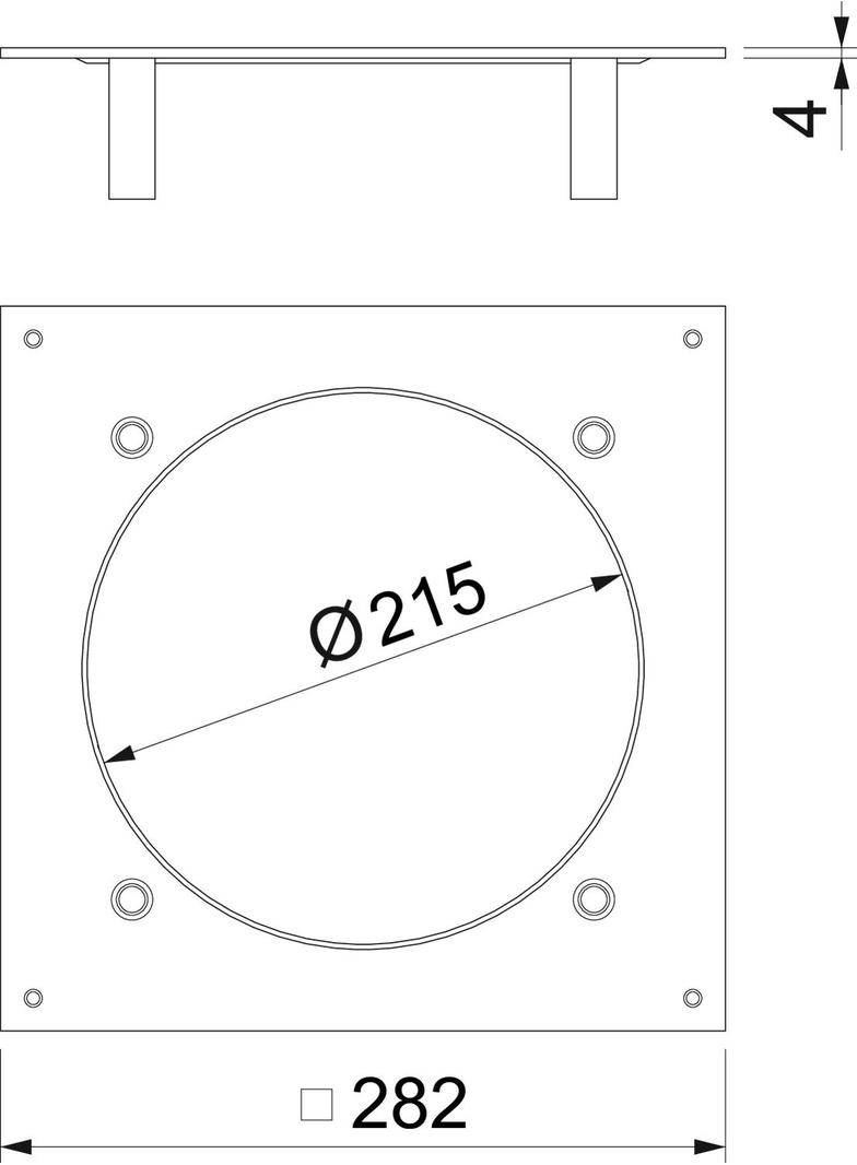 DUG 250-3 R4SL Pokrywa montażowa do wyż.obc.