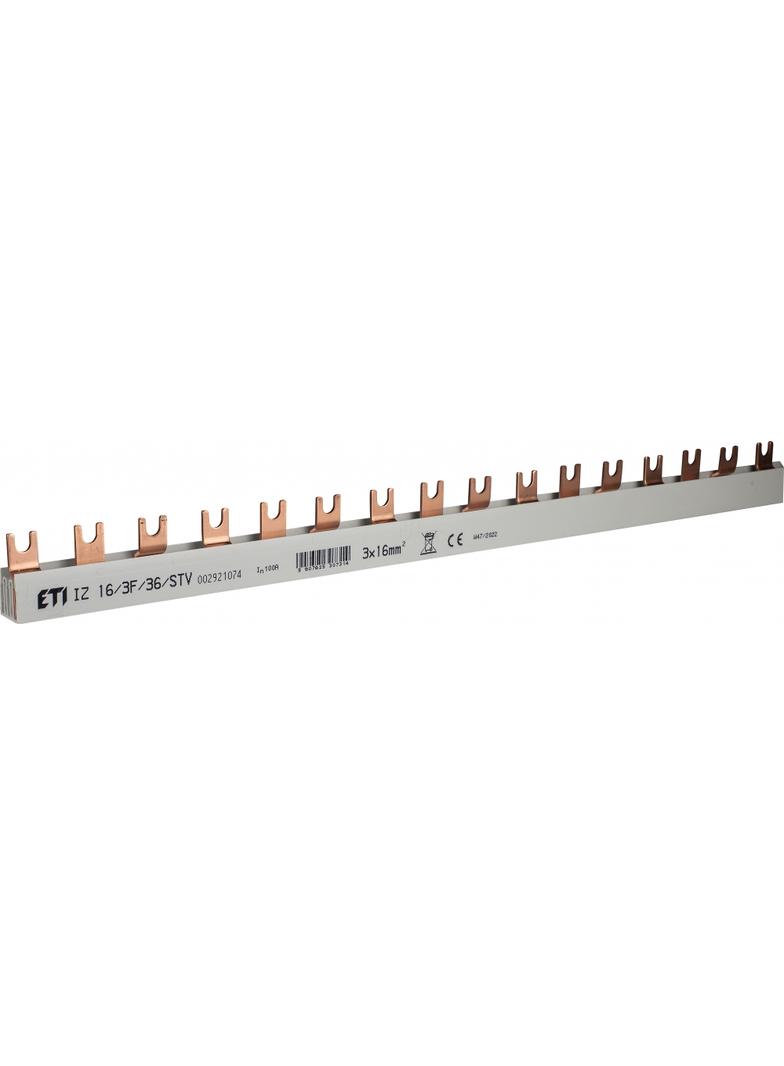 Szyna łączeniowa widełkowa 3P 100A 16mm2 (36mod.) IZ16/3F/36/SVT 002921074 ETI