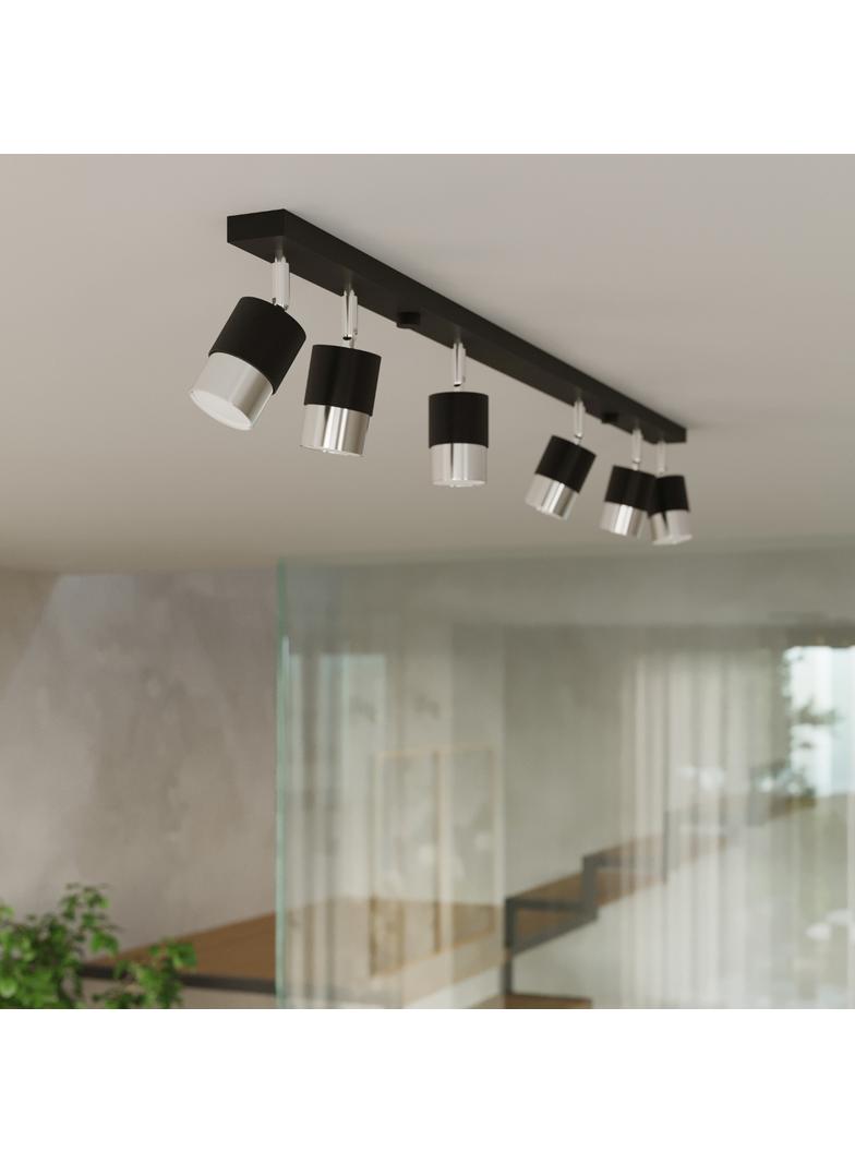 Plafon NERO 2 czarny/chrom