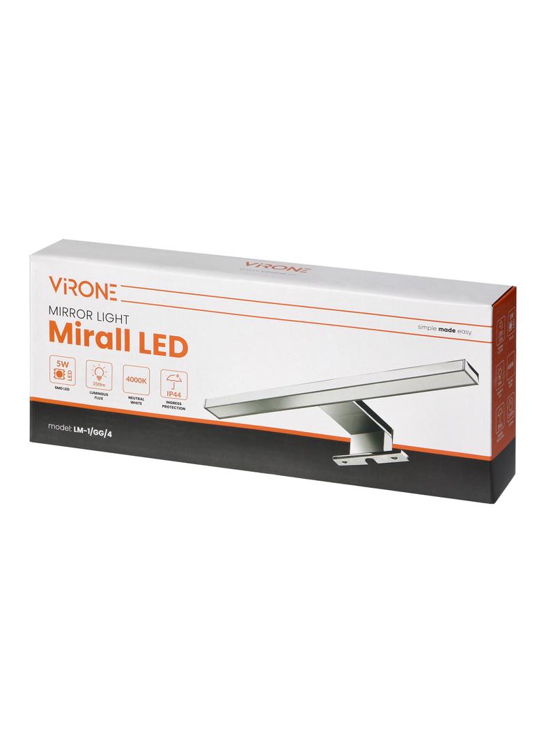 MIRALL LED 5W lampa nad lustro 350lm 4000K dł. 30 cm plastik