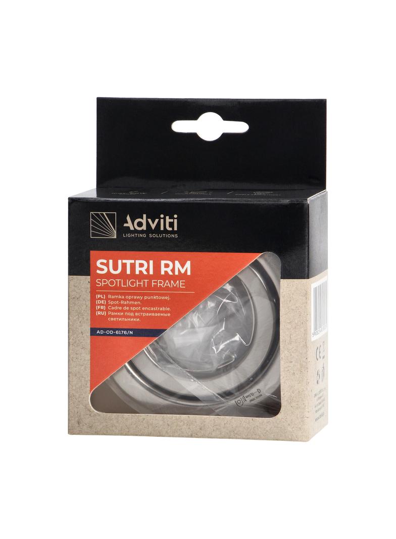 SUTRI RM ramka dekoracyjna oprawy punktowej MR16/GU10 max 50W okrągła regulowana satyna AD-OD-6176/N