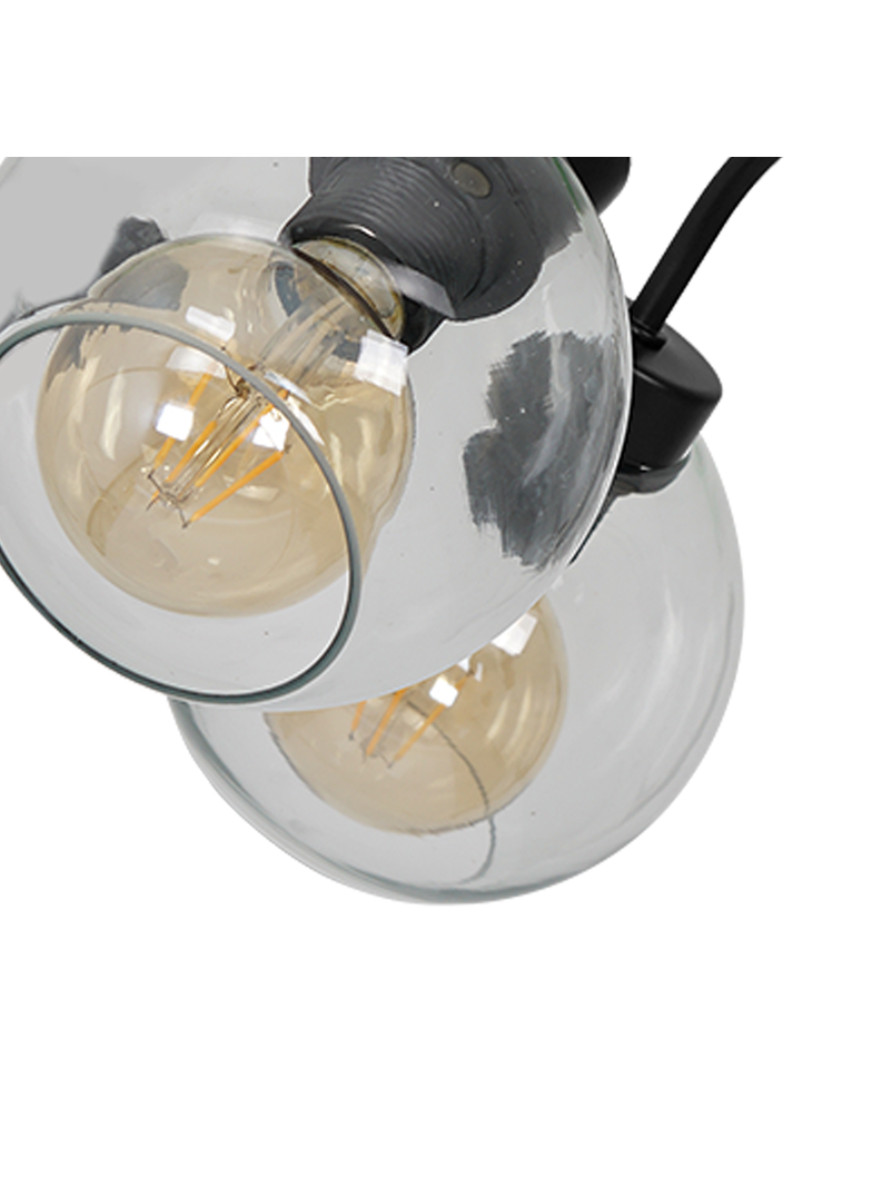 Milagro plafon Sofia Clear 5xE27 czarny MLP6596