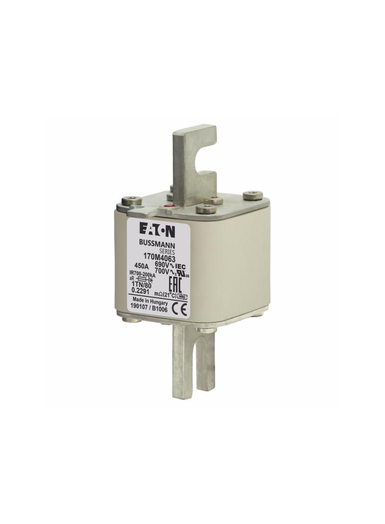 450A 690V 1TN/80 aR INDICATOR FUSE Wkładka szybka 450A AC 690V DIN 1 53x66x108 mm aR DIN 170M4063 EA