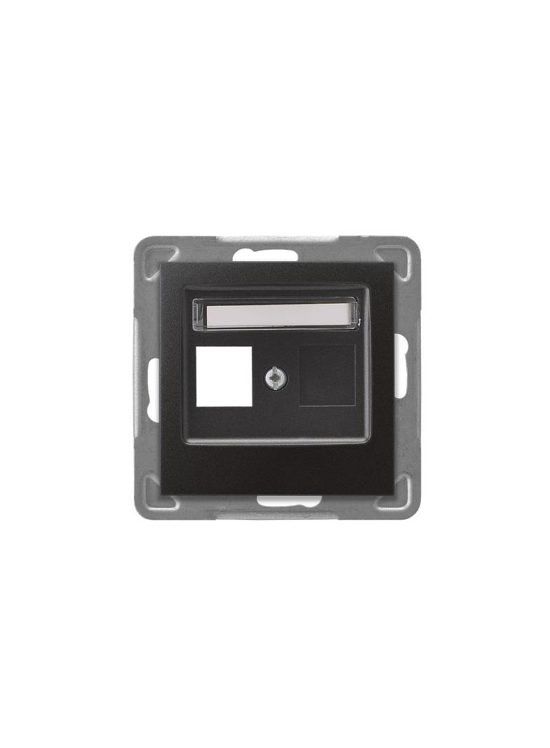 IMPRESJA Obudowa gniazda pojedynczego typu Keystone prosta kolor antracyt GPK-1Y/p/50 OSPEL