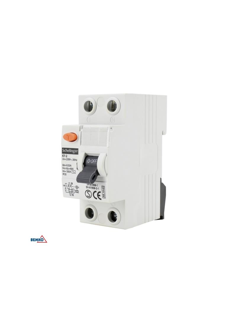 WYŁĄCZNIK RÓŻNICOWOPRĄDOWY AC 2P 25A 30mA SCHELINGER
