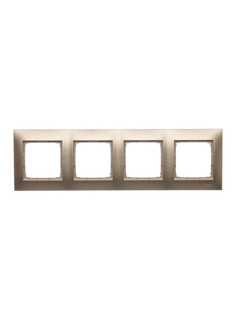Simon 54 Premium Ramka 4-krotna PREMIUM IP20 / IP44 złoty mat DR4/44 KONTAKT