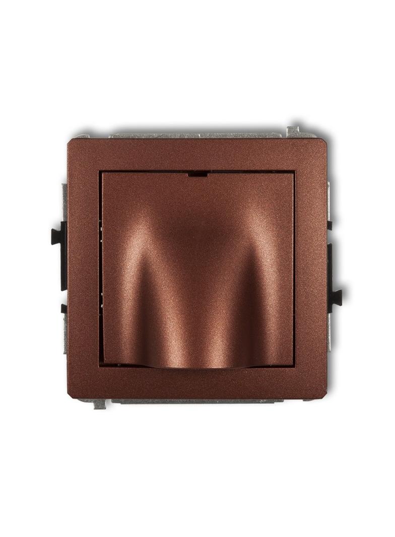 DECO Mechanizm wypustu kablowego brązowy metalik