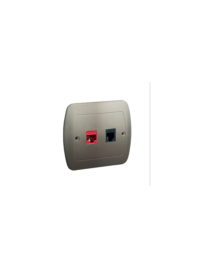 Simon Akord Gniazdo komputerowe RJ45 kategoria 5e+gniazdo telefoniczne RJ11. Montaż do puszki na wkr