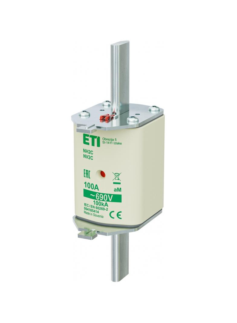 Wkładka topikowa NH silnikowa KOMBI NH2C aM 100A 690V 004185414 ETI