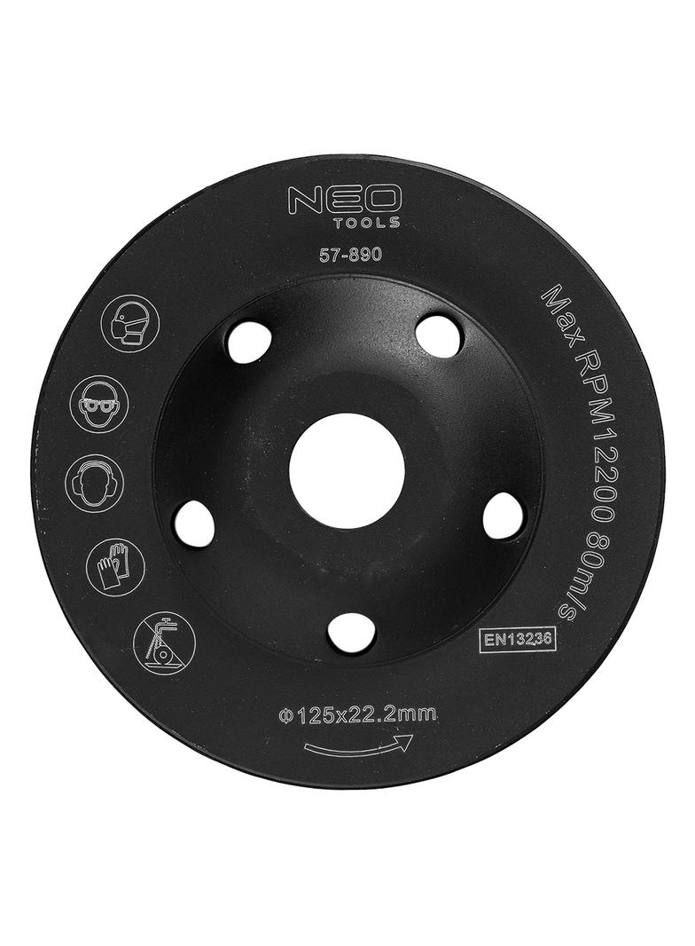 Tarcza diamentowa szlifierska 125 x 22.2 x 5 mm, turbo