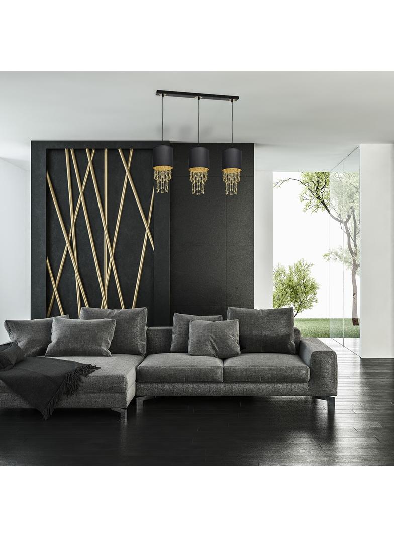 lampa wisząca Almeria 3xE27 czarno/złota MLP64400 Milagro