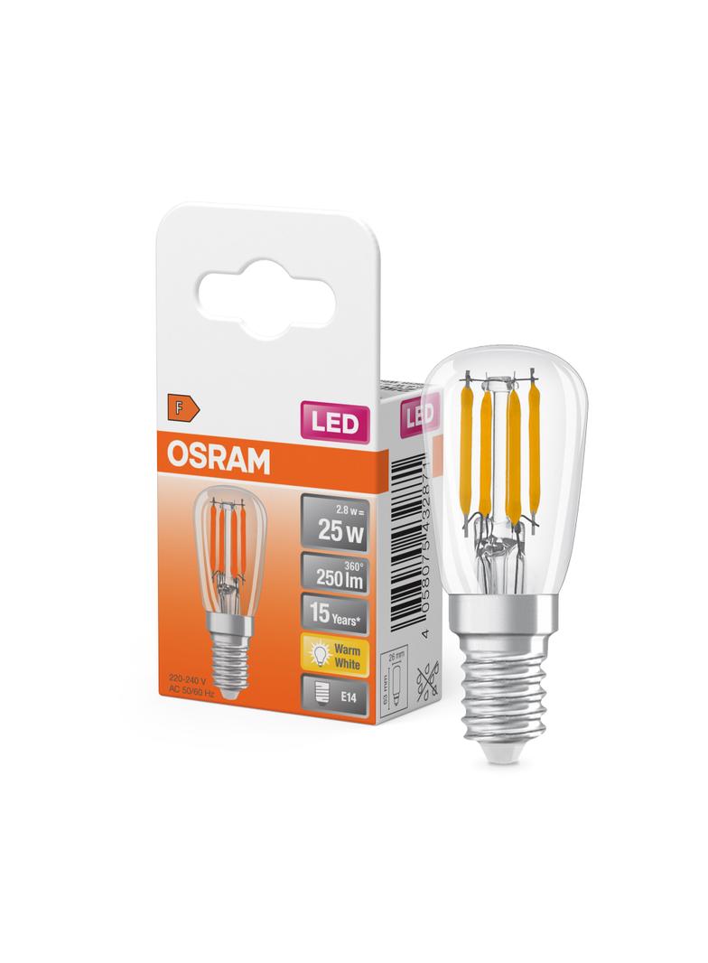 LED T26 25 CL 2,8W 827 230V FIL E14 LEDVANCE