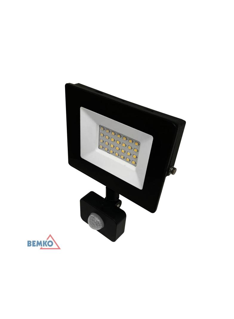 NAŚWIETLACZ LED SMD KASTEL 20W 4000K 1600LM IP65 CZARNY CZ. PIR
