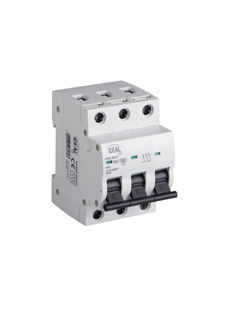 Wyłącznik nadprądowy 6kA 3P B63A KMB6-B63/3 23170 KANLUX