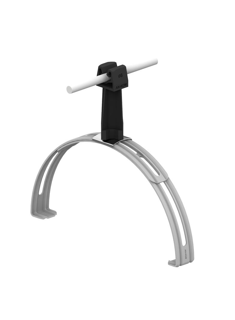 AN-14P/OG/C-N Uchwyt gąsior.rozsuw.Z-zatrz. H=7cm /OG/ czarny