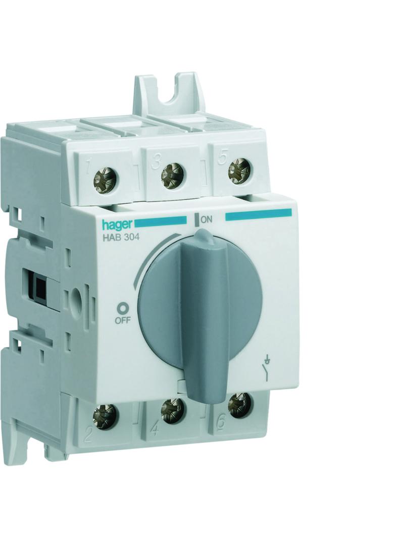 Modułowy rozłącznik izolacyjny obrotowy 3P 40A rozmiar 1 HAB304 HAGER