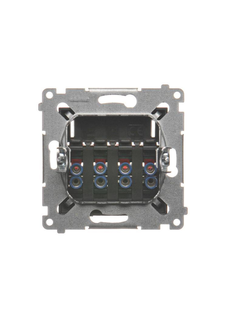 Simon 54 Gniazdo głośnikowe 4-krotne Przekrój przewodów dla wejścia i wyjścia 25 mm2 brąz mat