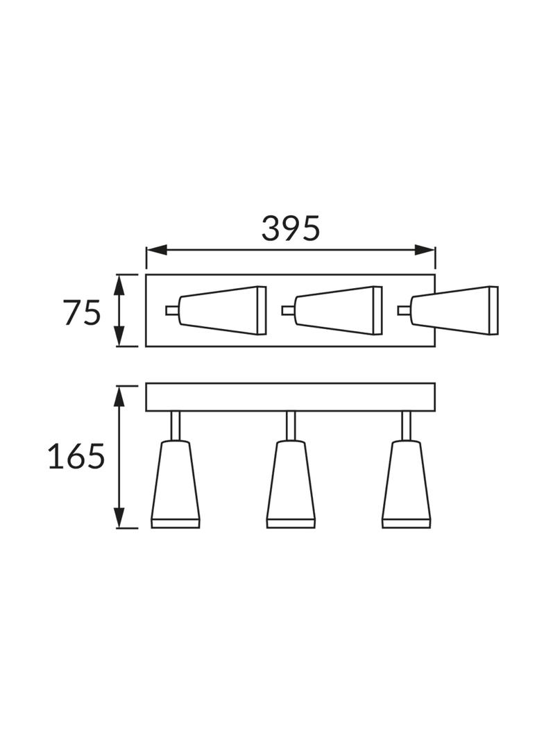 Oprawa dekoracyjna SANA GU10 3L BLACK 04146 IDEUS