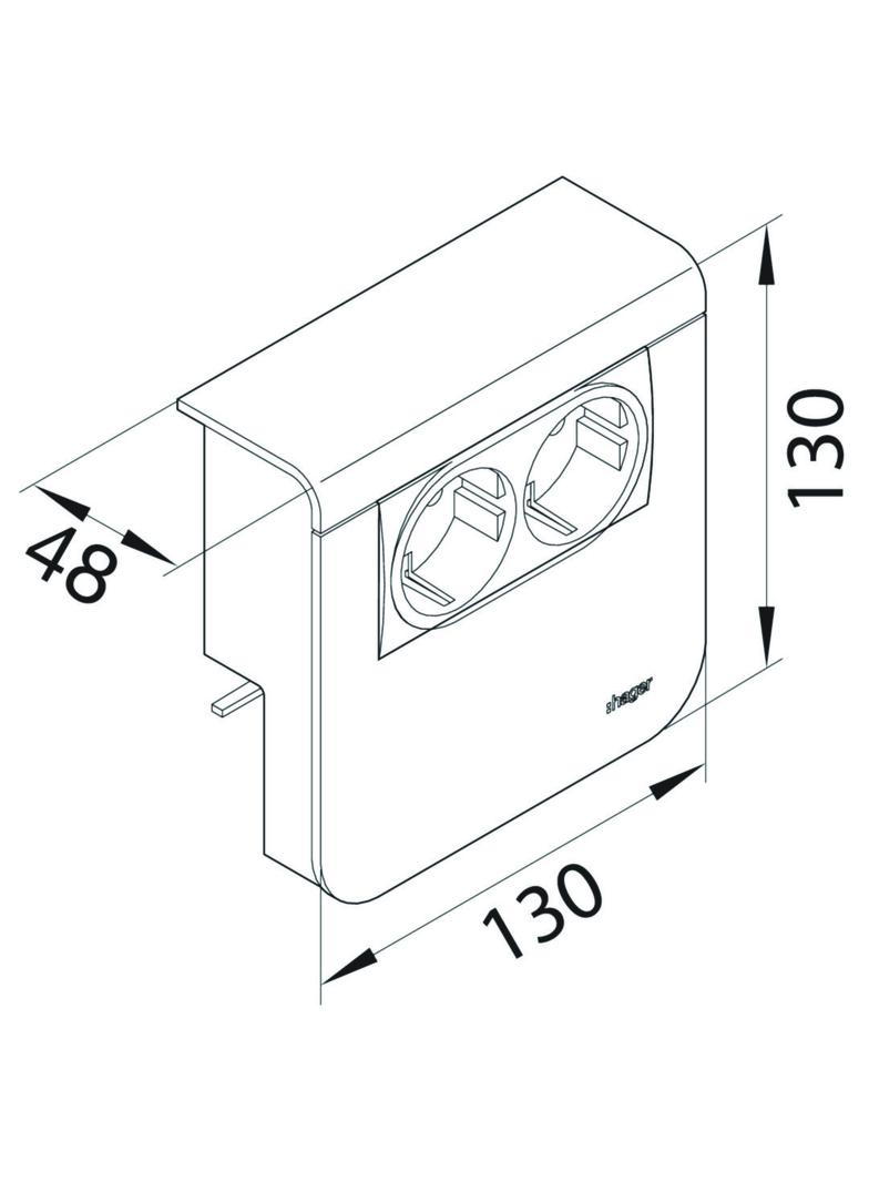 tehalit.SL Pokrywa nośnika urządzeń 20x80 2*45x45 aluminium SL20080932D1 HAGER