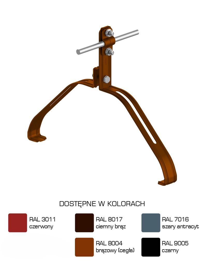 AN-152N/LA/-N Uchwyt gąsiorowy "WZÓR 38" Z-śruba H=10 cm /LA/
