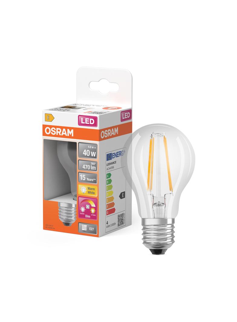 Lampa LED STAR+ GLOWdim CL A40 FILAMENT 4W 827 E27