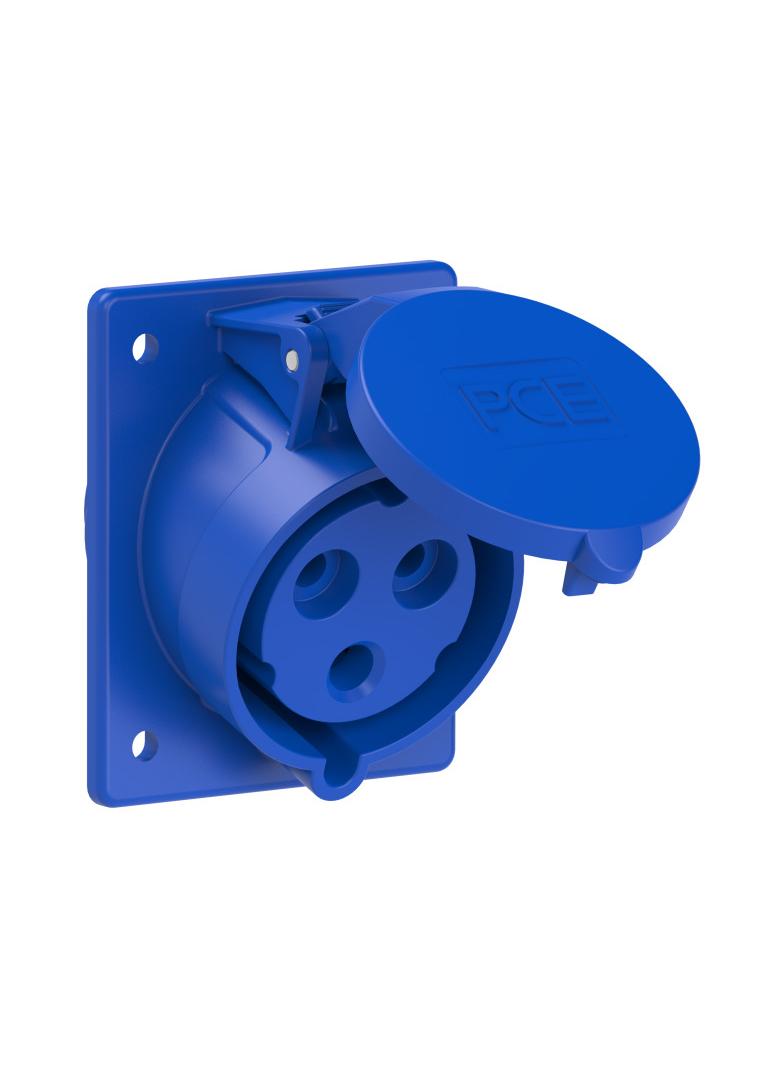 GNIAZDO TABLICOWE SKOŚNE TWIST  32A 230V 2P+Z 80x97mm  IP44