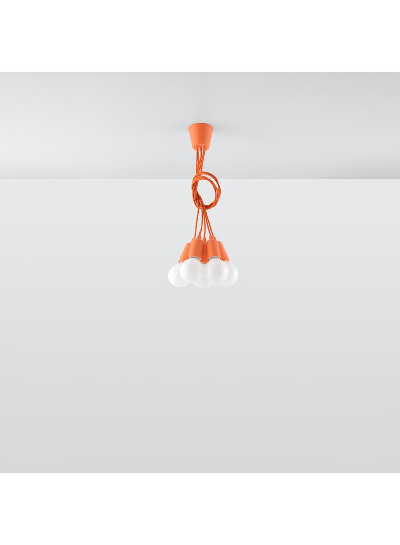 Sollux Lampa wisząca DIEGO 5 pomarańczowy SL.0586