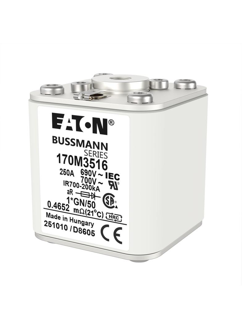 FUSE 250A 690V 1*GN/50 AR UC Wkładka szybka 250A AC 690V rozmiar 1 45x59x51 mm aR I 170M3516 EATON