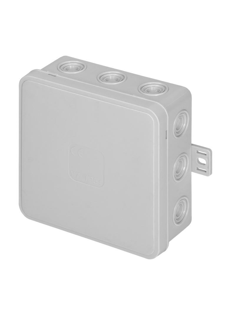 Puszka n/t CLICK IP54 12 przepustów kablowych 100x100x41mm szary OR-JB-13804/G ORNO
