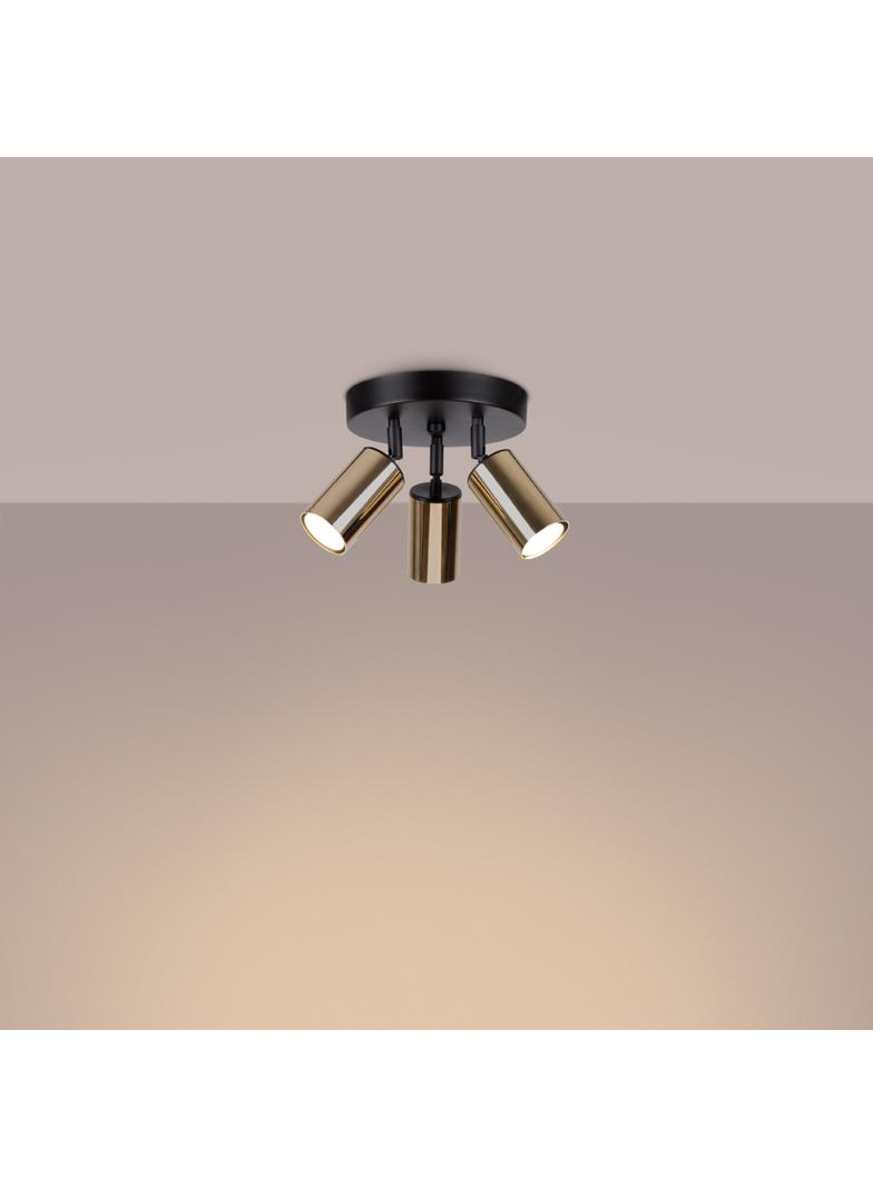 Plafon WINX 3P czarny/złoty