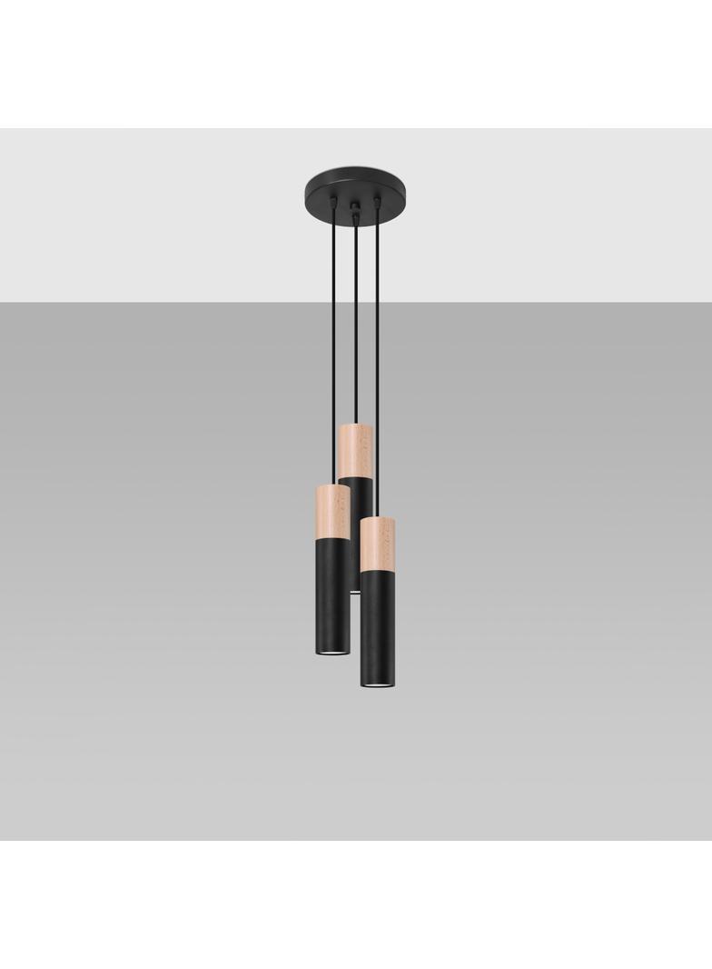 Sollux Lampa wisząca PABLO 3P czarna SL.1014