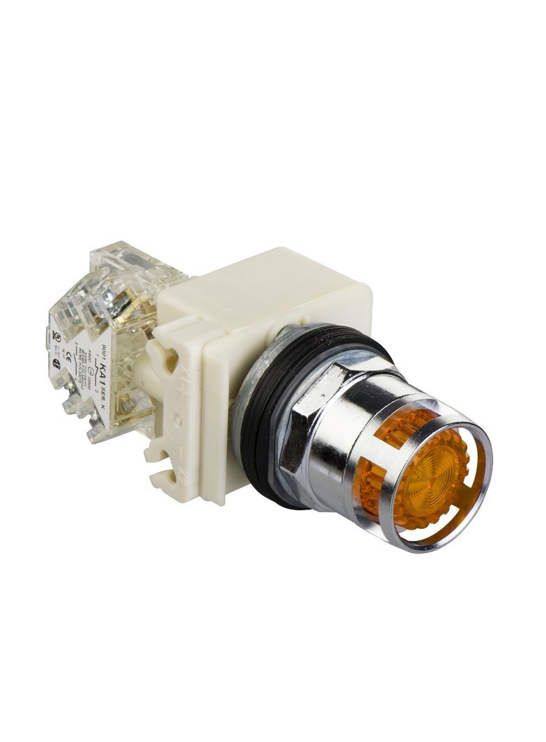 Harmony 9001K Przycisk podświetlany pomarańczowy LED, 120V AC/DC, 10A, BA9s, 1C/O, O30