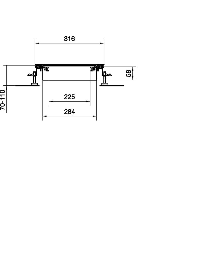 tehalit.BK Kanał współpoziomy wanna stalowa BKW 300x(70-110)mm stal BKW300070 HAGER