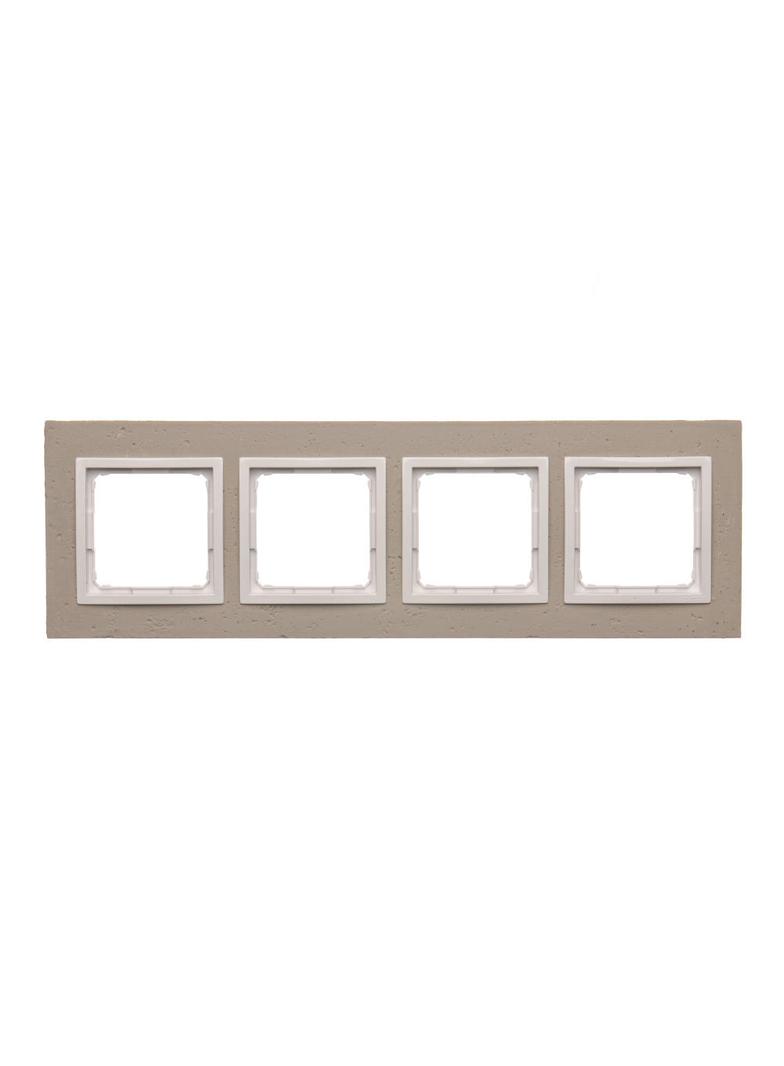 Simon 54 Nature Ramka 4-krotna Nature-Beton AL BETONE IP20/IP44* (*IP44-należy zastosować zestaw uszczelek DUN4) DRN4/91 KONTAKT