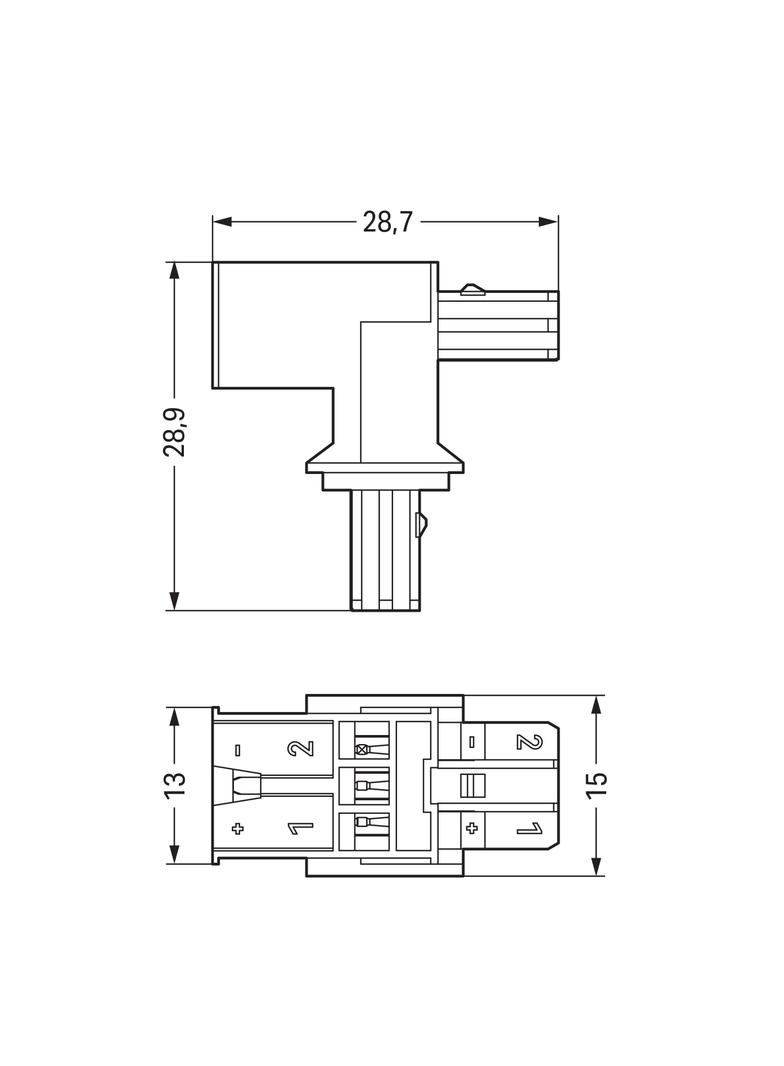 WINSTA EIB rozgałęźnik typu T zielony kodowanie E