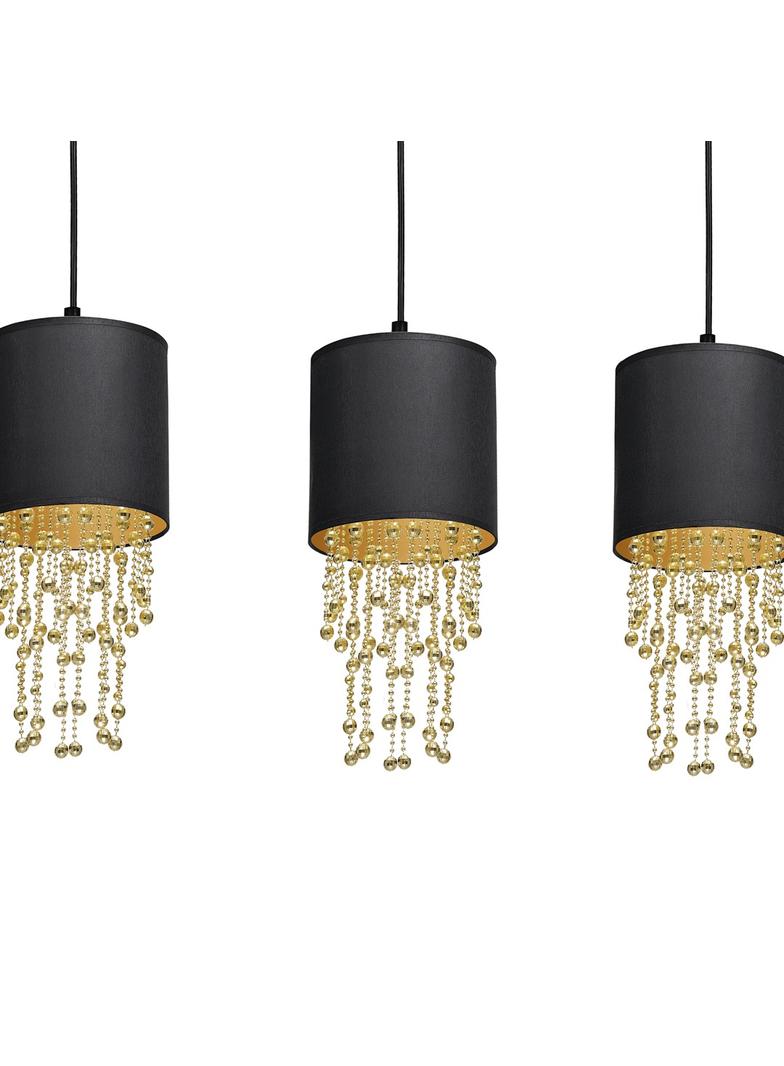 lampa wisząca Almeria 3xE27 czarno/złota MLP64400 Milagro