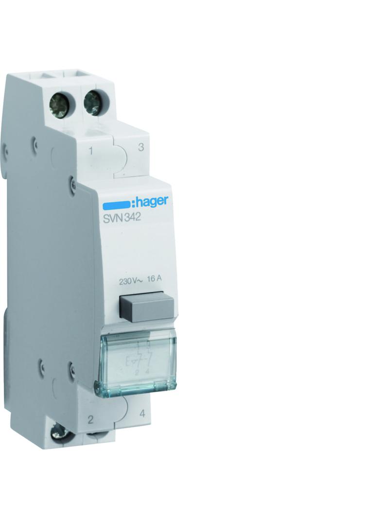 Przełącznik przyciskowy 2NC Ith=16A 230VAC SVN342 HAGER