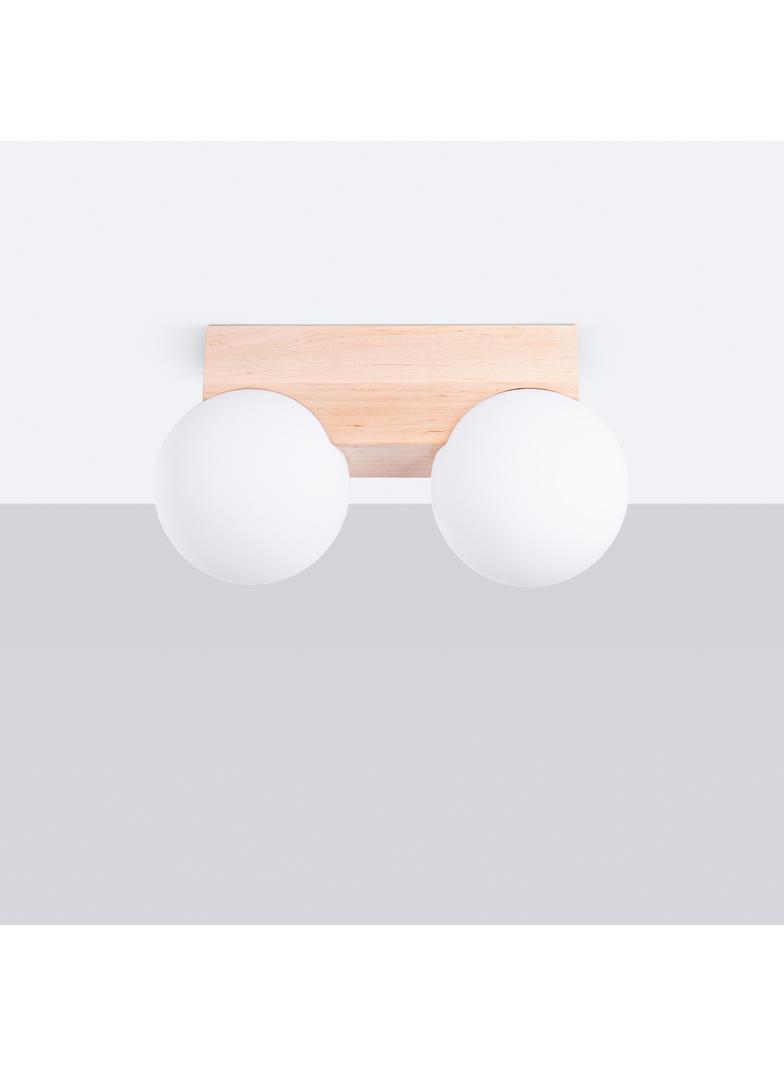 Sollux Plafon BULBO 2 naturalne drewno
