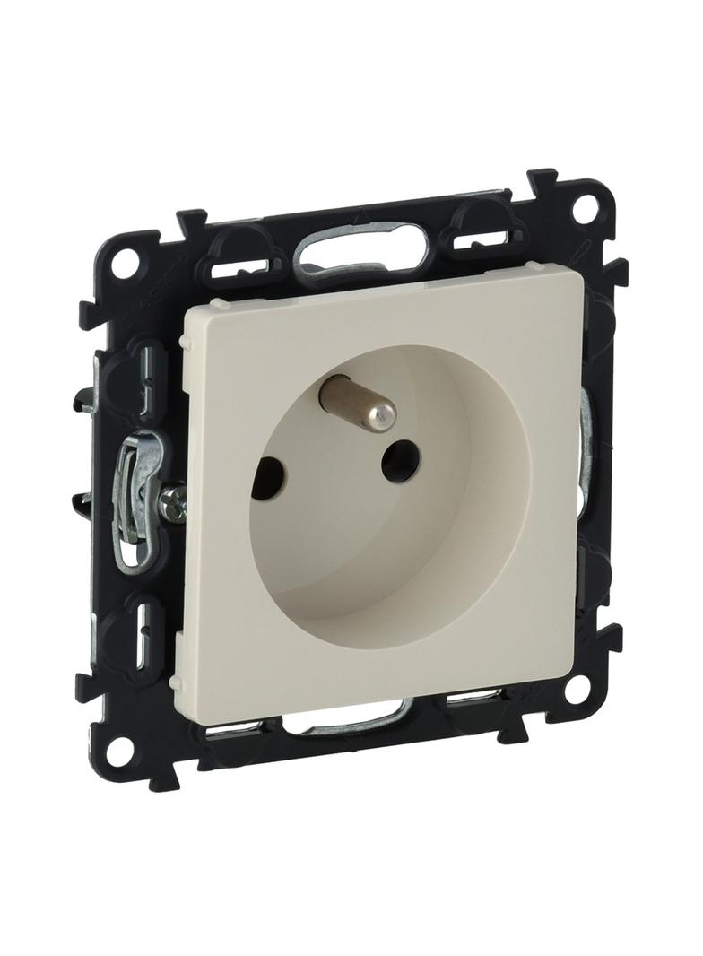 VALENA LIFE GNIAZDO 2 P+Z Z PRZESŁONĄ KREMOWE 16 A – 250 V~, Legrand