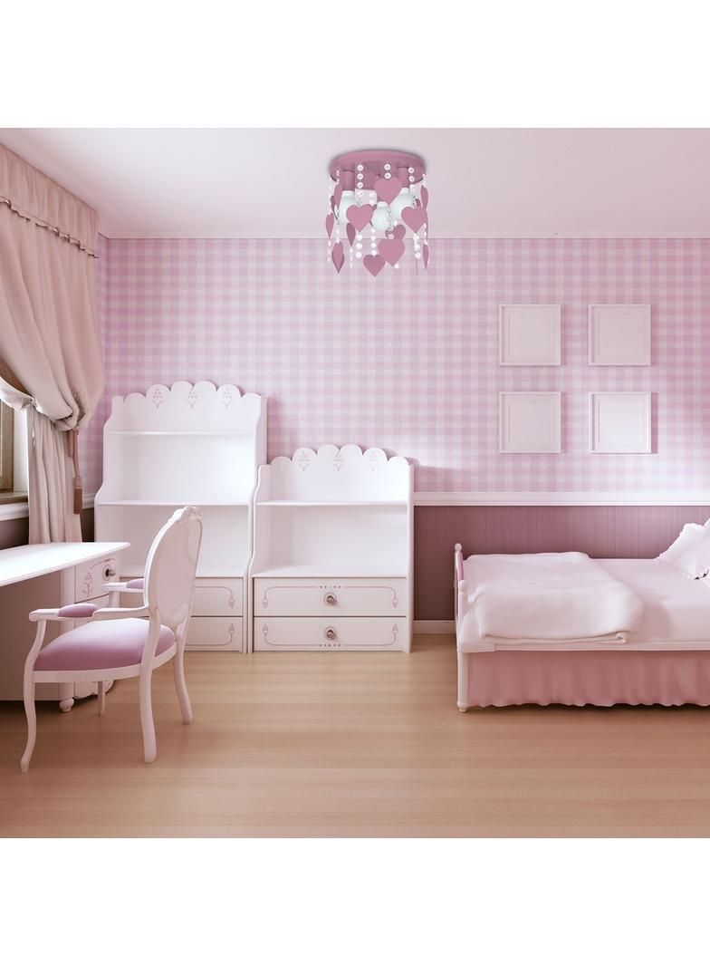 Milagro plafon Corazon 3xE27 różowy MLP1149