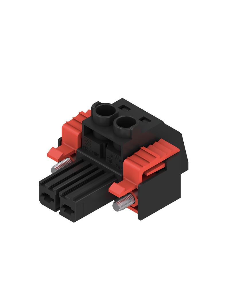 BVZ 7.62HP/02/180SF SN BK BX Wtyk PCB (złącze wiązki), 7.62 mm, Liczba biegunów: 2, Przyłącze z jarzmem /100szt./ 1930160000 WEIDMÜLLER