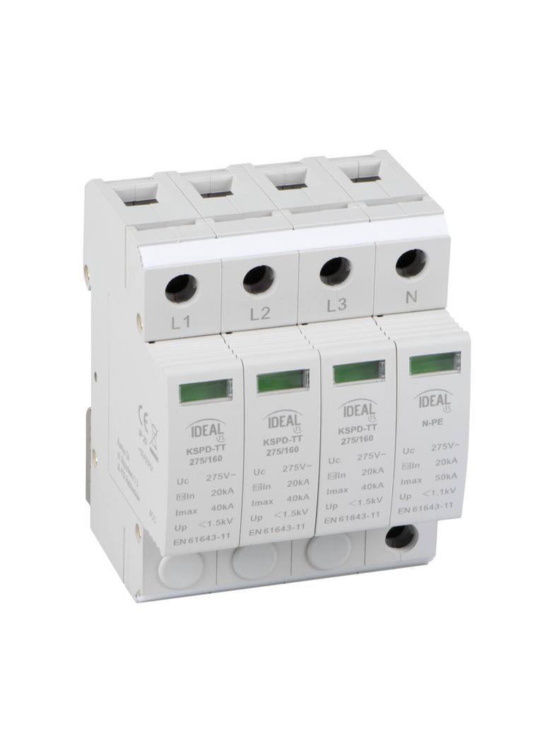 KSPD-TT 275/160 3P+N Ogranicznik przepięć IDEAL TS KSPD-TT 275/160 3P+N 4P 36317 KANLUX