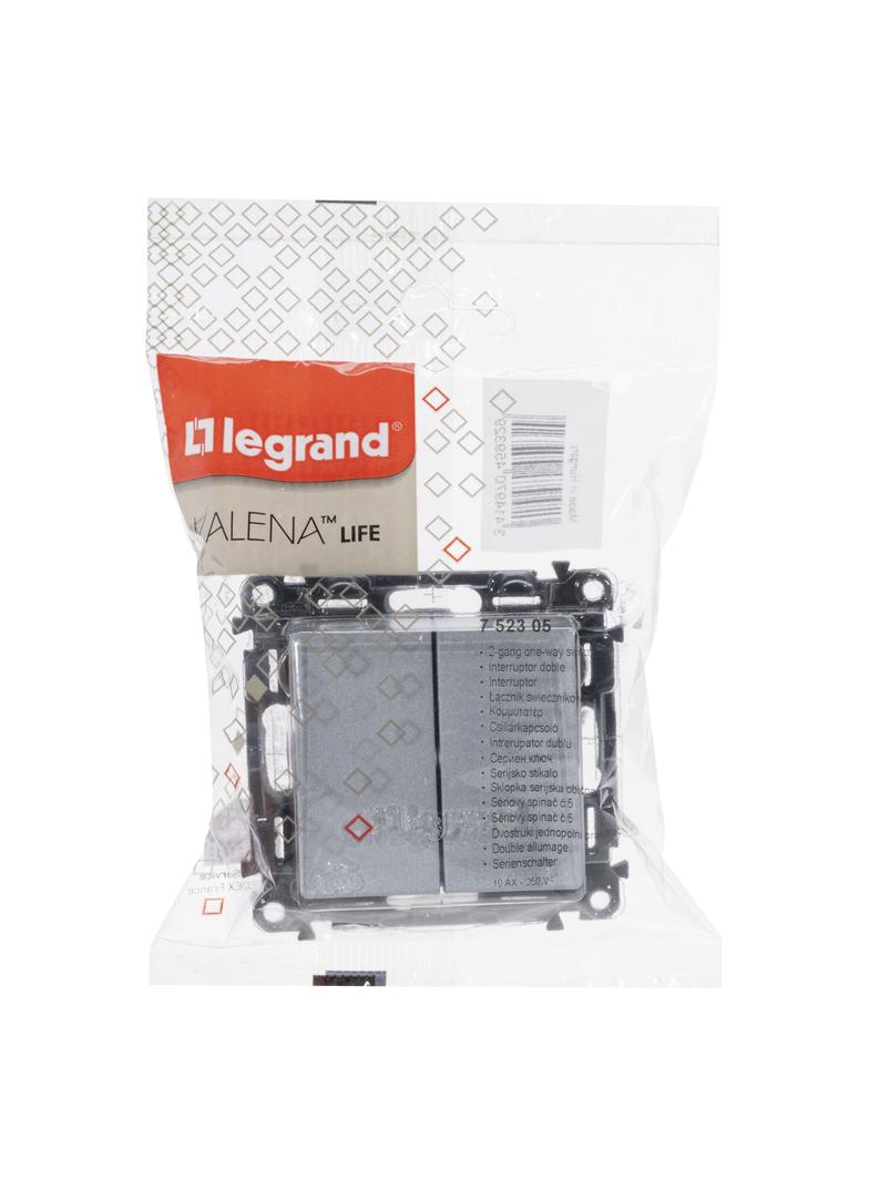 VALENA LIFE ŁĄCZNIK ŚWIECZNIKOWY ALUMINIUM 10 AX - 250 V~, Legrand