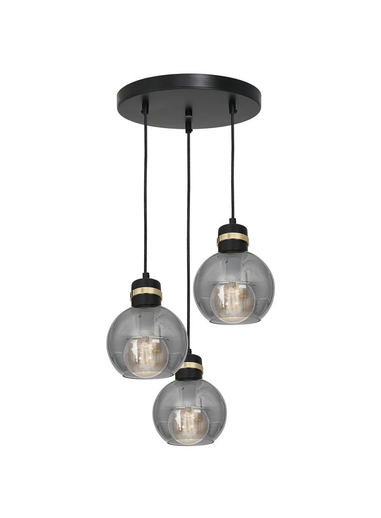MILAGRO Lampa wisząca OMEGA BLACK/GOLD 3xE27