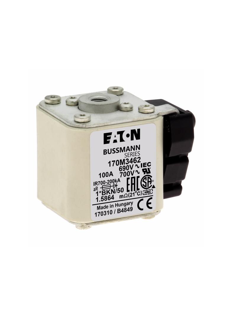 FUSE 100A 690V 1*BKN/50 AR UC Wkładka szybka 100A AC 690V rozmiar 1 45x59x51 mm aR, 170M3462 EATON