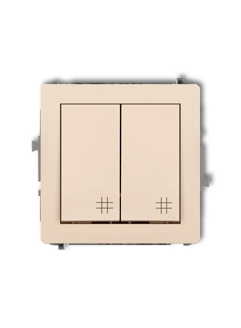 DECO Mechanizm łącznika podwójnego krzyżowego beżowy